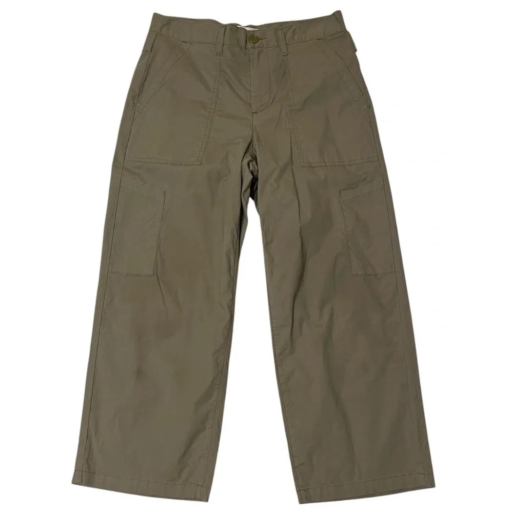 AGOLDE Daria High‎ Waist Crop Wide Leg Twill Utility Pant in Duffle Women's 28 - Picture 3 of 12